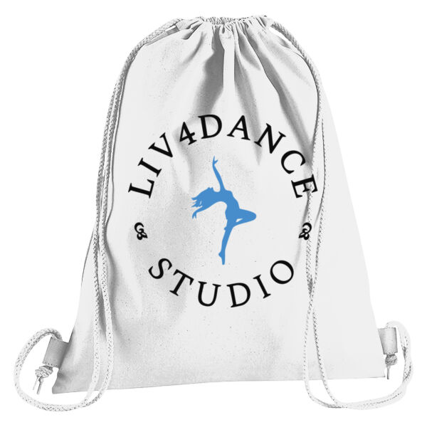 Liv4Dance Logo (Black) - Westford Mill Premium Cotton Gymsac Thumbnail