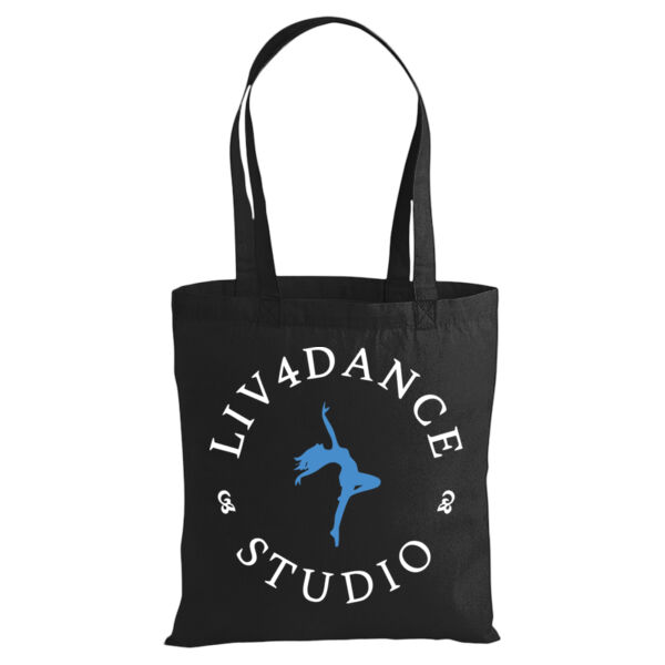 Liv4Dance Logo (White) - Westford Mill Premium Cotton Tote Bag Thumbnail