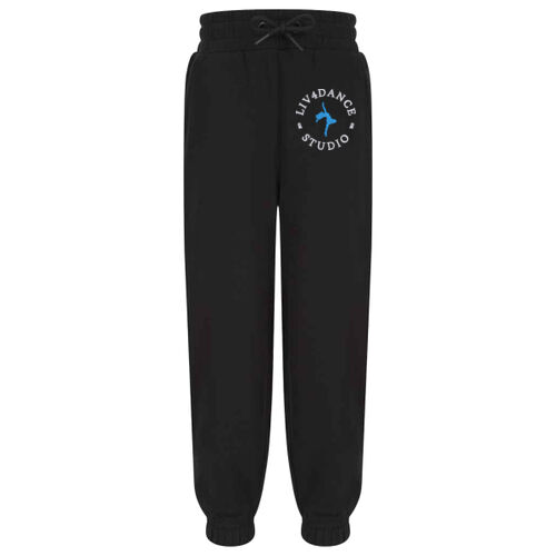 Liv4Dance Logo (White) - SF Clothing Kids Sustainable Fashion Cuffed Joggers Thumbnail