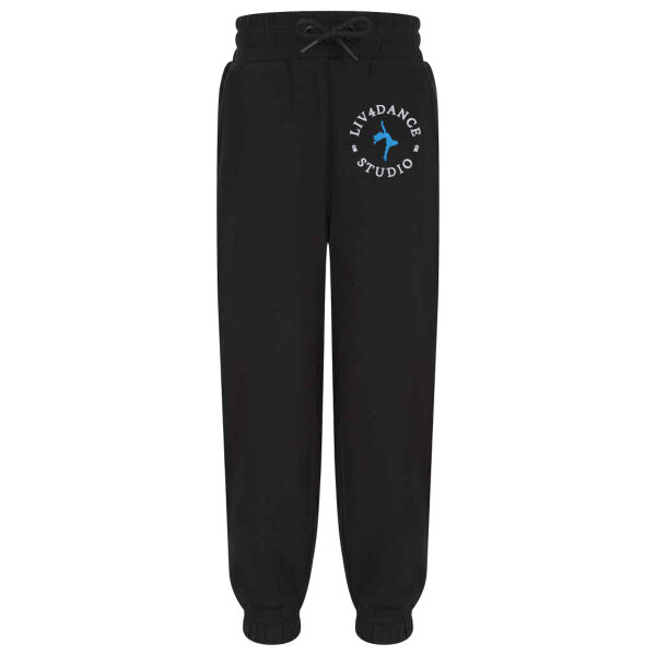 Liv4Dance Logo (White) - SF Clothing Kids Sustainable Fashion Cuffed Joggers Thumbnail