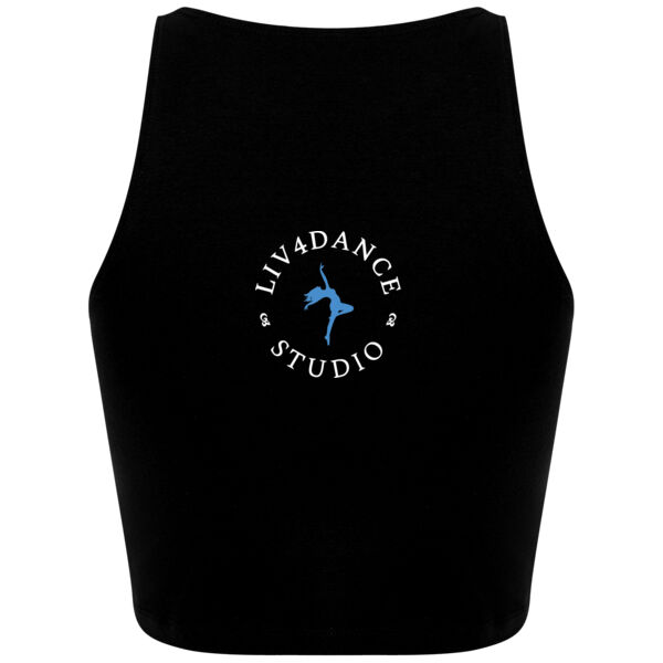 Liv4Dance Logo (White) - SF Clothing Ladies Cropped Top Thumbnail