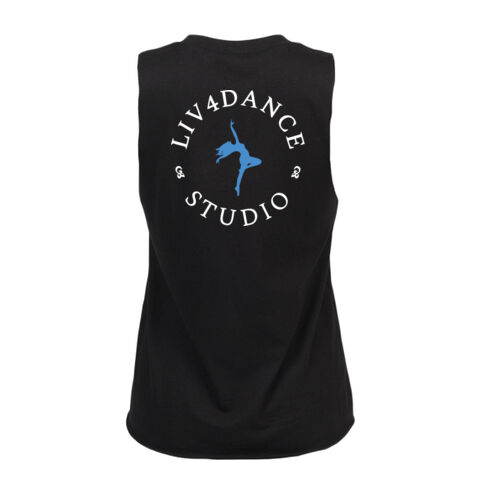 Liv4Dance Logo (White) - SF Clothing Ladies High Neck Vest Thumbnail